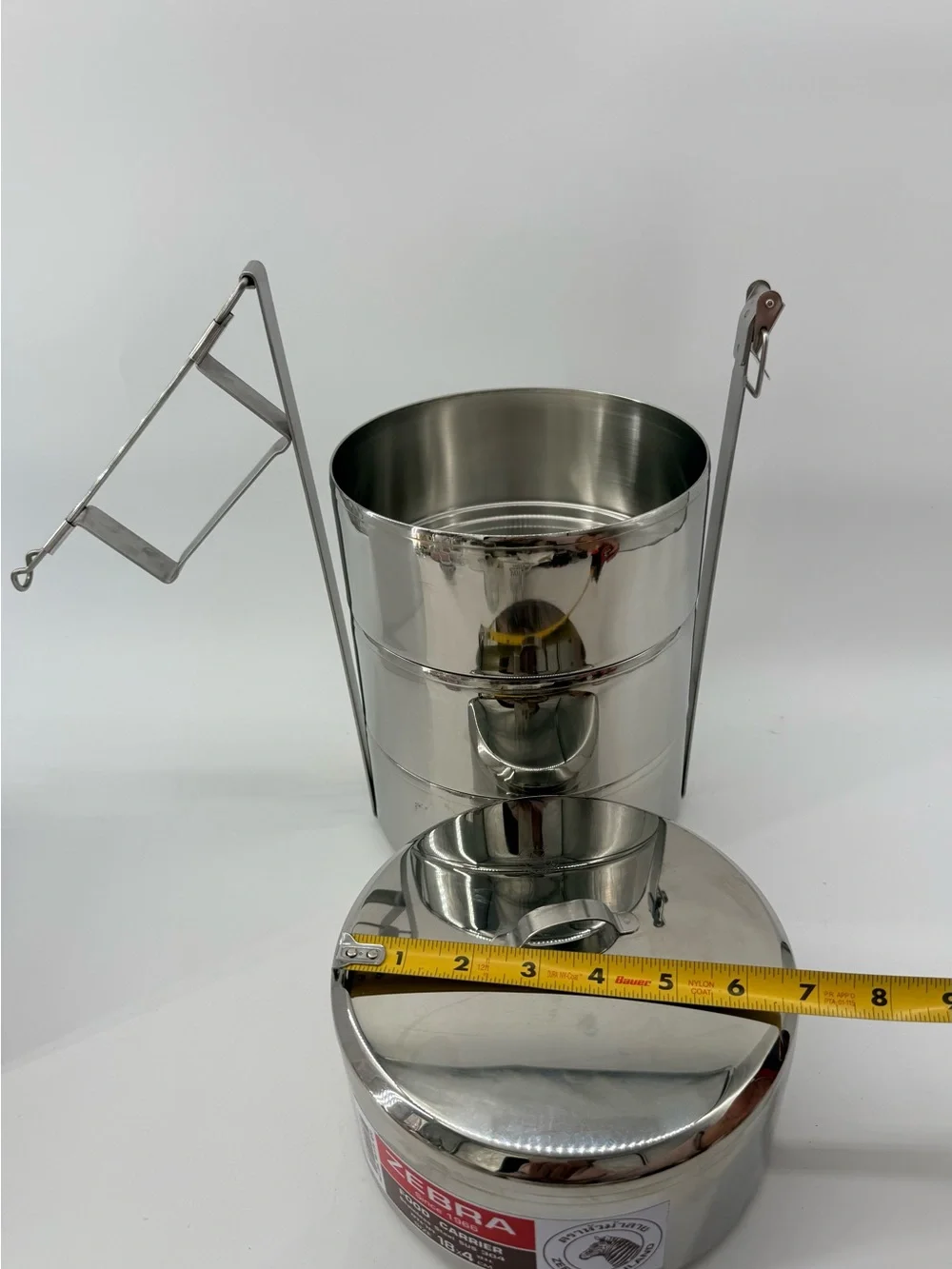 Zebra Stainless Steel 4-Tier Food Carrier - Silver